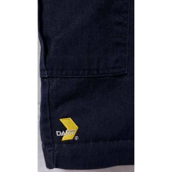 Edwards Men Sz 44 Blue Embroidered Dart Logo Heavy Woven Chino Cargo Work Shorts - Picture 4 of 10